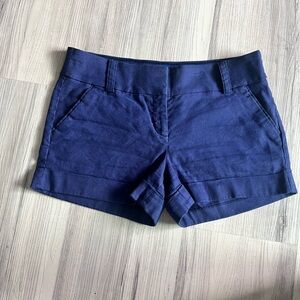 Express Navy Linen Shorts